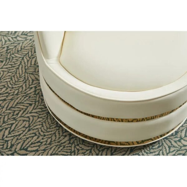 VelouraLiving 360° Swivel Barrel Armchair – Velvet Upholstered Single Chair with Stainless Steel Base for Living Room or Office - Image 6